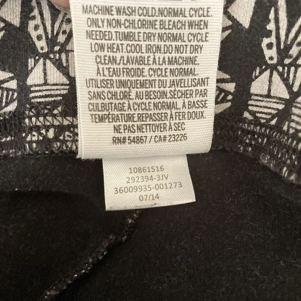 Pink by Victoria's Secret Womens Black and White Abstract Pattern Leggings Small - Picture 4 of 9